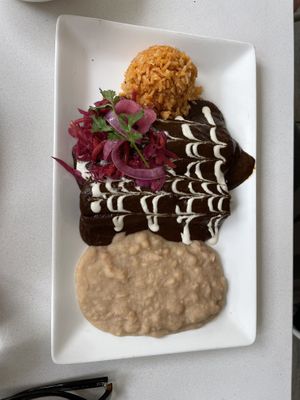 Mole enchiladas  at The Village in San Diego