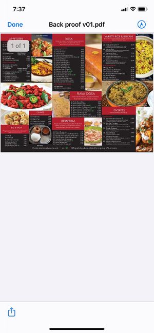 New menu  at Dosalicious in Corona