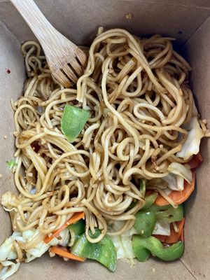 chowmein at Loving Hut in Redlands