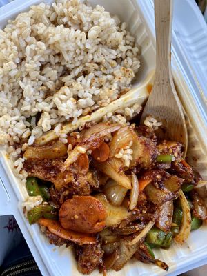 spicy scottie  at Loving Hut in Redlands