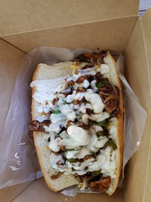 Philly Cheeze Steak at Loving Hut in Redlands