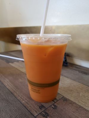 Thai iced tea at Loving Hut in Redlands