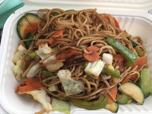 Garden Chow Mein at Loving Hut in Redlands