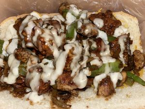 Philly cheese steak  at Loving Hut in Redlands