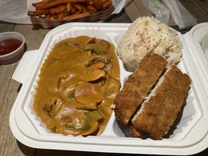 Katsu curry  at Loving Hut in Redlands