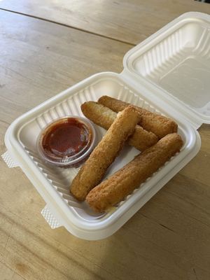 Cheese sticks 🔥  at Loving Hut in Redlands