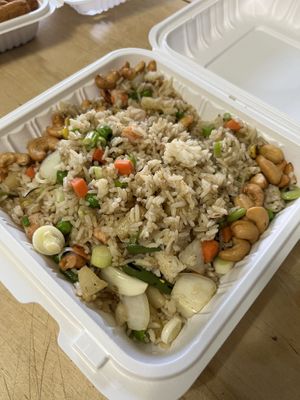 Pineapple fried rice  at Loving Hut in Redlands