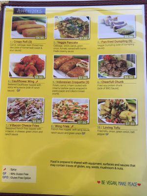 Menu - Appetizers at Loving Hut in Redlands