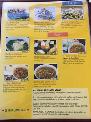 Menu - Soup at Loving Hut in Redlands