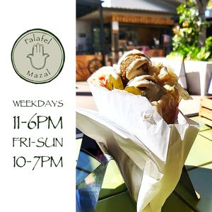 Extended hours for Falafel Mazal over weekends :) at Falafel Mazal - Kiosk in Miami