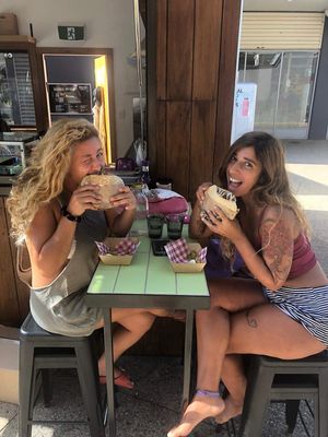More happy customers at Falafel Mazal - Kiosk in Miami