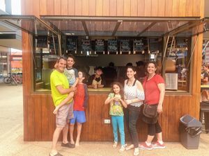 Families LOVE falafel :) at Falafel Mazal - Kiosk in Miami