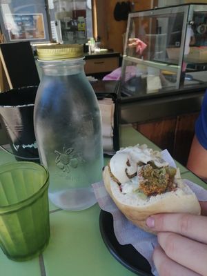 Oh so yummy!! at Falafel Mazal - Kiosk in Miami