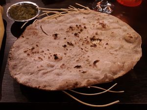 Roti - unleavened whole wheat bread baked in the tandoor at The Oven in Lincoln