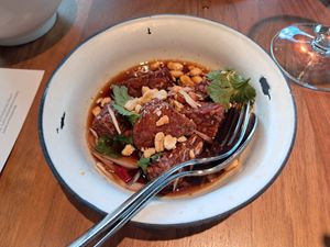 Fried tempeh at Farang in Helsinki