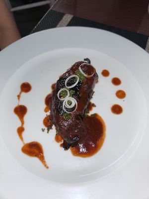 Huazontle chile relleno  at Lolita in San Miguel De Allende