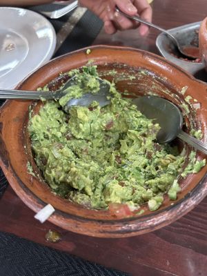 Guac made at the table  at Lolita in San Miguel De Allende