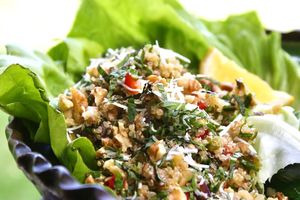 Quinoa salad with grilled and chilled veggies  at RubyJoy's in San Miguel De Allende
