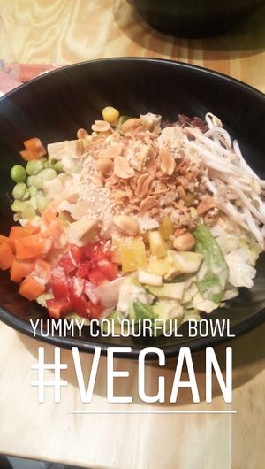 The basic bowl is vegan and you can add on anything. Sauces are labelled as vegan. Other Asian dishes are also available. at Soul Bowls and More in Munich