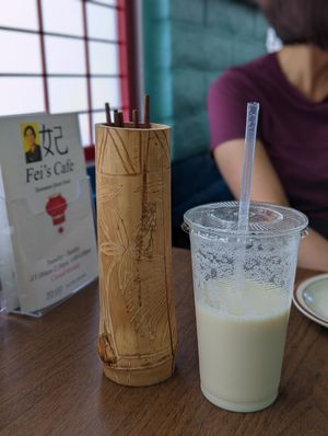 Fresh soy milk at Fei's Cafe in Albuquerque