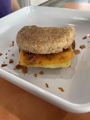 Coconut bacon breakfast sandwich  at Life - The Vegan Drive Thru in Cape Coral