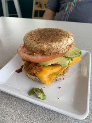 Deluxe Breakfast Sandwich   at Life - The Vegan Drive Thru in Cape Coral