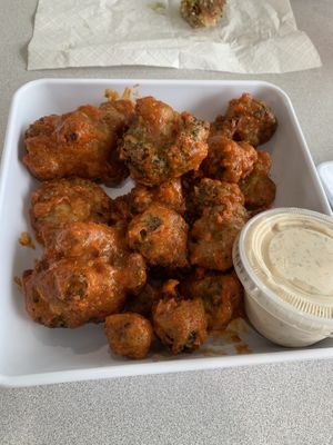 Buffalo Broccoli with Ranch Dressing   at Life - The Vegan Drive Thru in Cape Coral