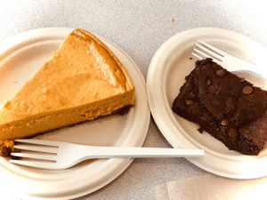 Cheesecake and Brownie at Life - The Vegan Drive Thru in Cape Coral
