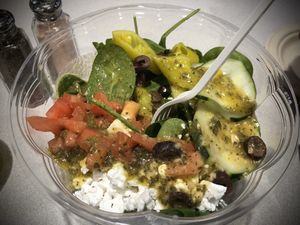 Greek Salad at Life - The Vegan Drive Thru in Cape Coral
