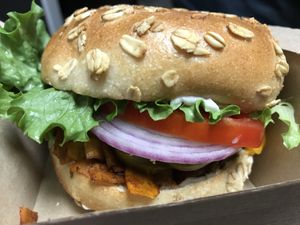 Bacon cheeseburger 🍔  at Life - The Vegan Drive Thru in Cape Coral