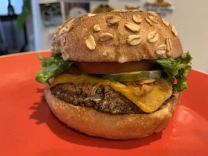 Burger to go! at Life - The Vegan Drive Thru in Cape Coral
