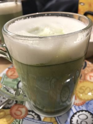 Matcha soya latte  at Bagels & Beans - Catharijne Esplanade  in Utrecht