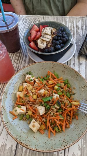 Farro bowl and acai bowl! at Farm and Craft in Scottsdale