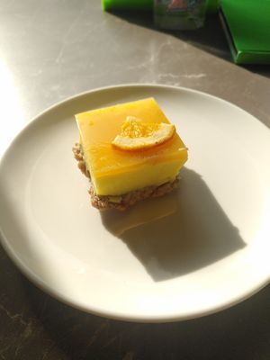 Lemon tarte at Paradise Food in Podgorica