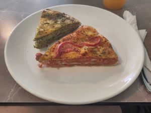 Spinach lasagna and 'special' lasagna at Paradise Food in Podgorica