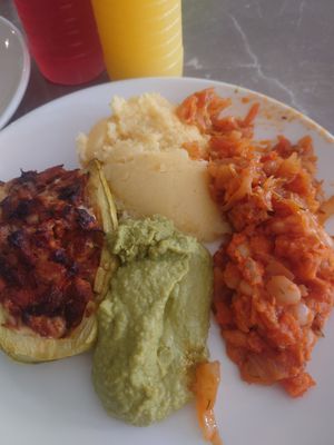 Buffet plate at Paradise Food in Podgorica