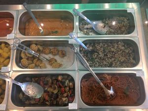 The cooked food at Paradise Food in Podgorica