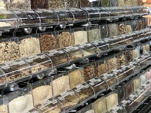 Huge organic bulk food section. Bring your own container! at The Wholefood Pantry in Palm Beach