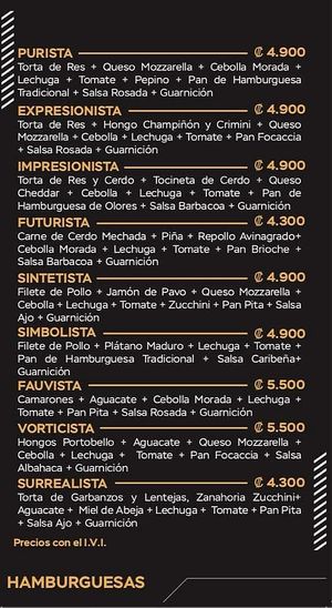 The Vorticista & Surrealista can be made vegan without cheese at La Galería Slow Food in Heredia