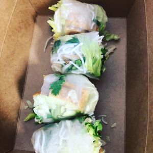 Vegan summer rolls at CO in Raleigh