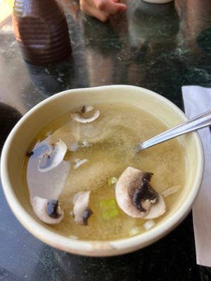 Miso soup at Liquid Ginger in Gainesville