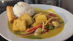 Thai coconut curry with tofu at Liquid Ginger in Gainesville