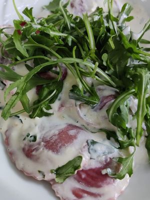 Vegan Ravioli at Cafe Vreiheit in Cologne