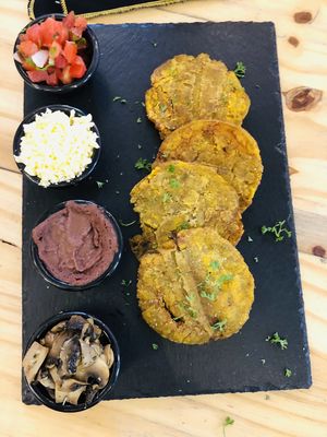 Vegan patacones  at Gonza's Bar & Street Food in Alajuela