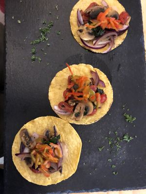 Vegan tacos  at Gonza's Bar & Street Food in Alajuela