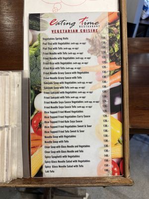 Veggie menu  at Eating Time in Koh Samui