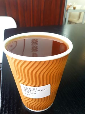 hot Earl Grey lychee yuzu tea at Mong Cha Cha Cafe 夢茶茶 in Central Singapore