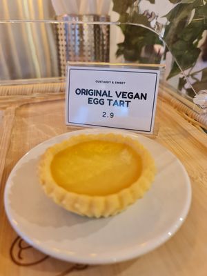 Vegan Egg Tart ~ 10/2/22 at Mong Cha Cha Cafe 夢茶茶 in Central Singapore