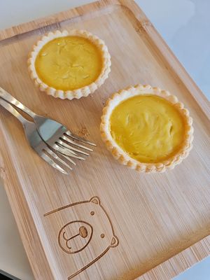 Lovely Egg Tarts 😍 18/2/22 at Mong Cha Cha Cafe 夢茶茶 in Central Singapore