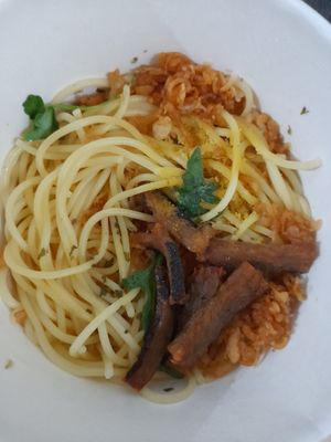 Truffle mushroom spagetti at Mong Cha Cha Cafe 夢茶茶 in Central Singapore